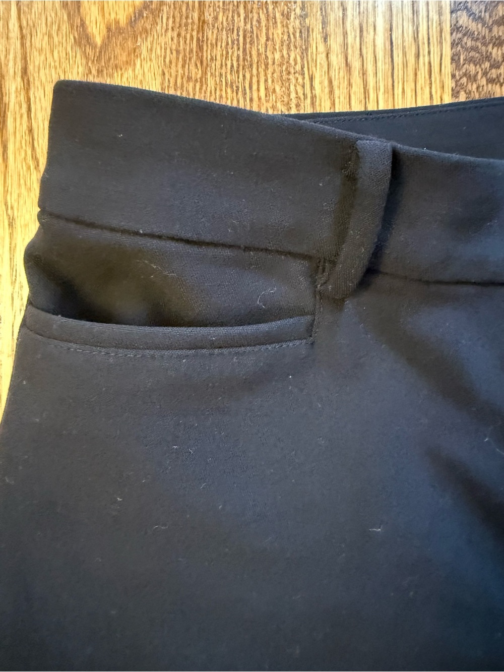 LOFT Ladies’ Classic Wide-Leg Black Dress Pants size 12, 29” inseam - Picture 3 of 6